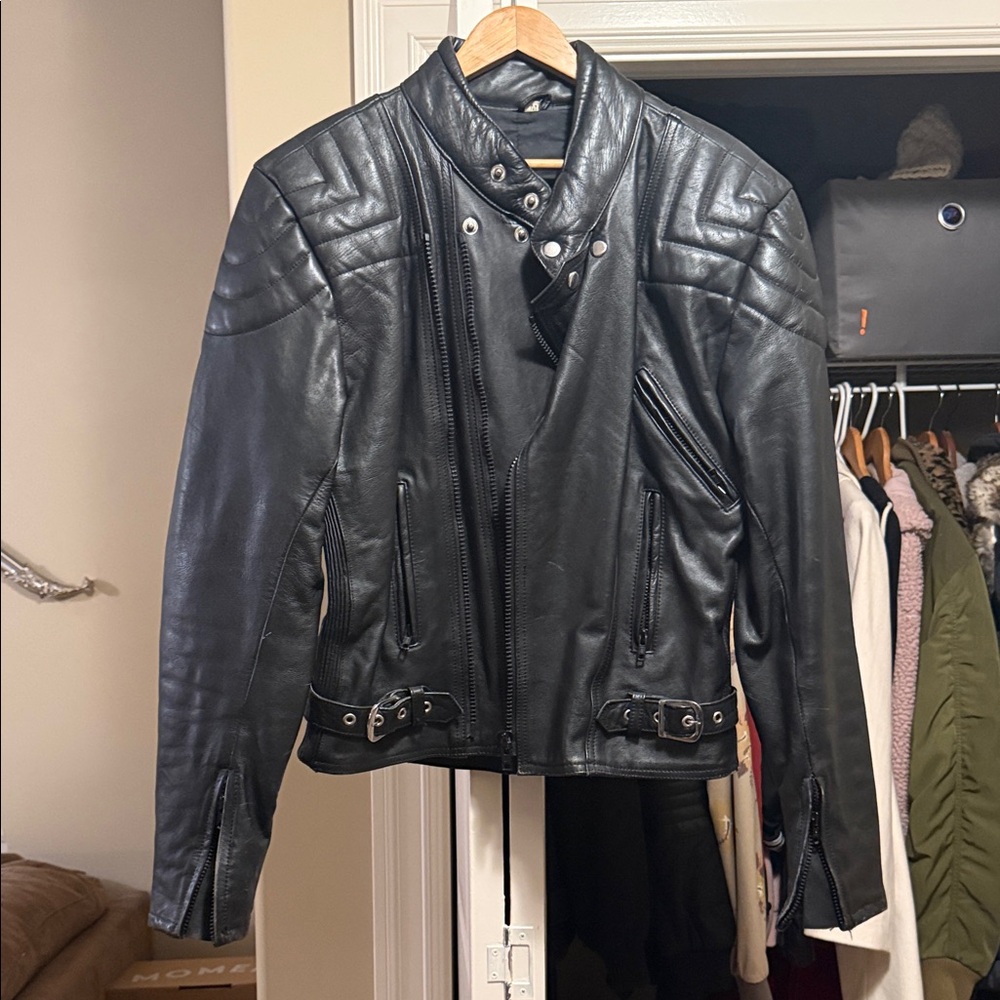 Black Leather Biker Jacket
